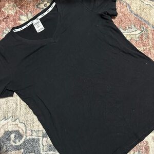 PINK Victoria's Secret Black V-Neck Tee